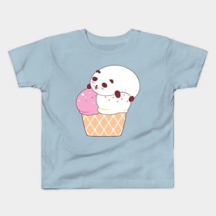 Kawaii Cute Silly Fat Panda Kids T-Shirt